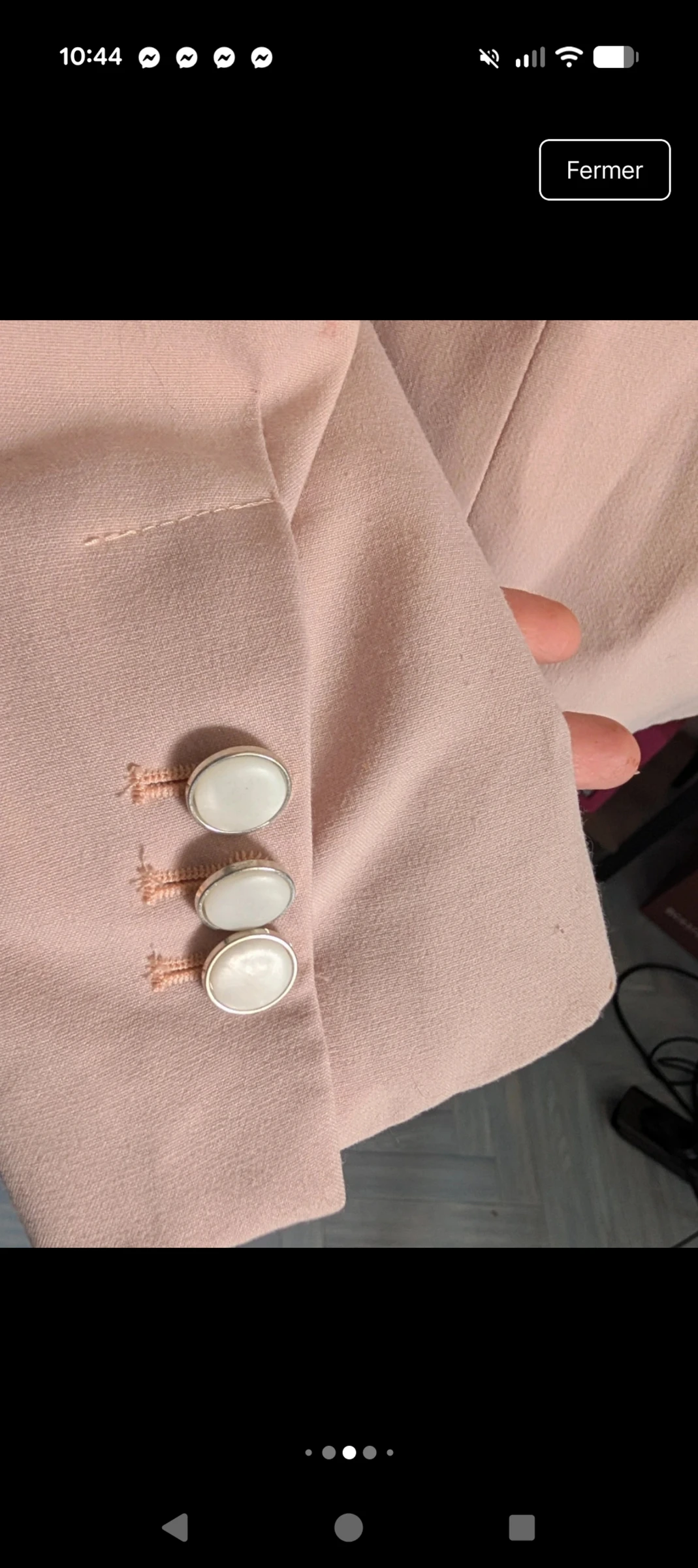 Magnifique Blazer / Zara Basic kostuumjas - Poederton / Nude - Maat M – photo 8